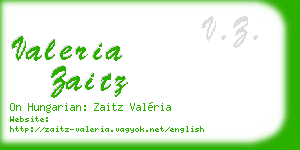 valeria zaitz business card